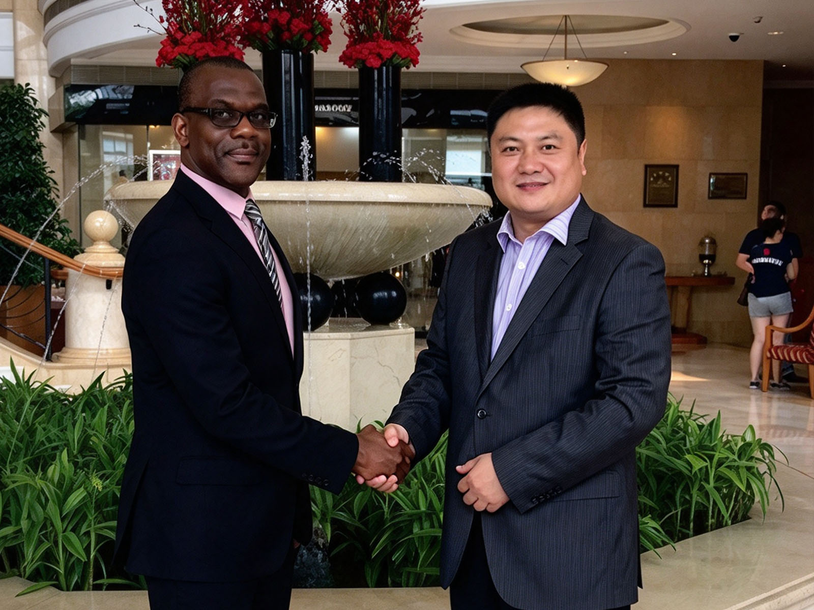 诺华CEO与安提瓜移民部副部长 Thomas Anthony